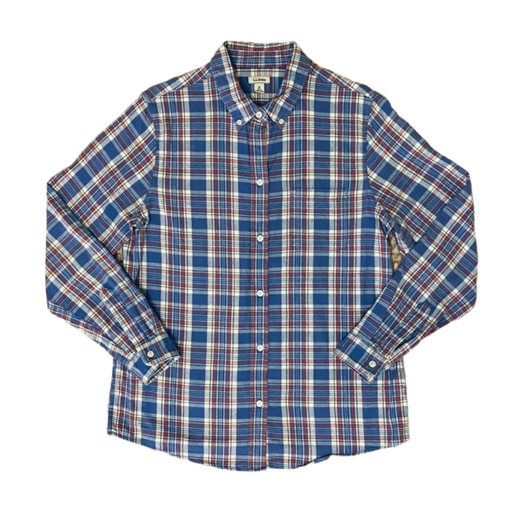 L.L. BEAN scotch plaid flannel shirt